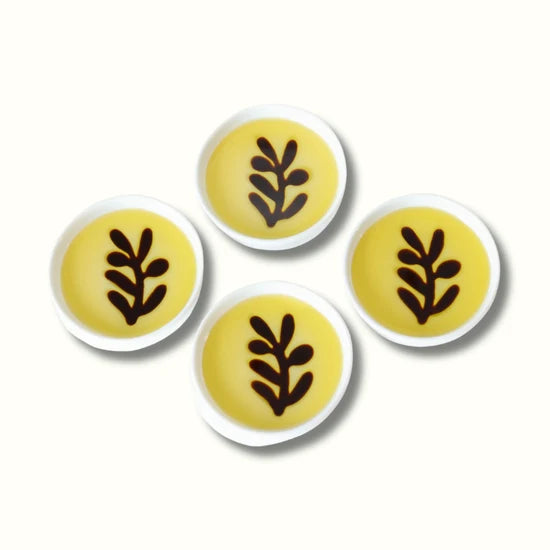 JF4010 Olive Oil & Balsamic Set of 4 Dipping Plates