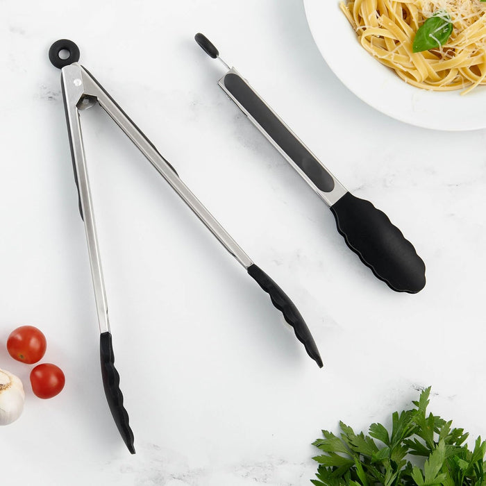 38011 9" Silicone Tongs