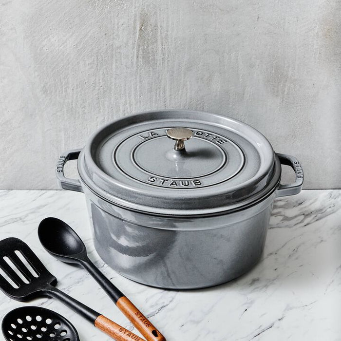 1003199 Staub 4qt Dutch Oven Graphite Grey