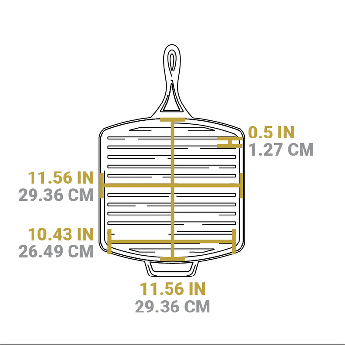 BL65GP Blacklock 65 Grill Pan 12"