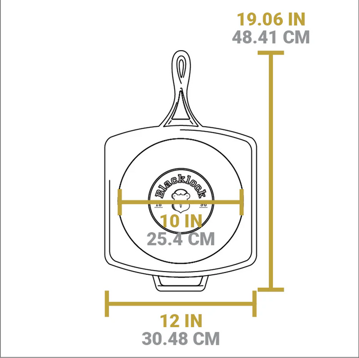 BL65GP Blacklock 65 Grill Pan 12"